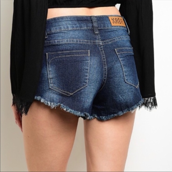 KABA Distressed Denim Cut-offs SIZE SMALL - Picture 2 of 3